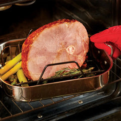 Specialty Cookware, Stainless Steel Small Roaster with rack, 11 x 14 inch