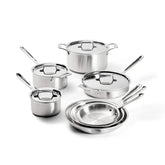 D5 Stainless Brushed 5-ply Bonded Cookware Set, 11 piece Set