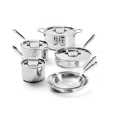 D5 Stainless Polished 5-ply Bonded Cookware Set, 10 piece Set
