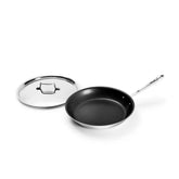 D5 Polished Pro Nonstick 5-ply Bonded Cookware, Fry Pan with Lid, 10 inch