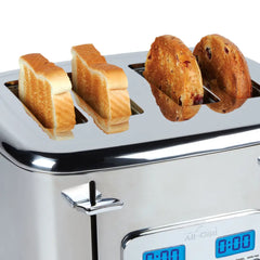 Digital Stainless Steel Toaster; 4 slice
