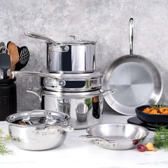 G5® Graphite Core Stainless Steel 5-ply Bonded Cookware, 10 Piece Set