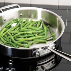 D5 Stainless Brushed 5-ply Bonded Cookware, Stockpot with lid, 12 quart