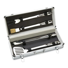 Stainless Steel 4 piece BBQ Tool Set with box