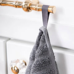 Solid Kitchen Towel Set; Pewter; 2 pieces