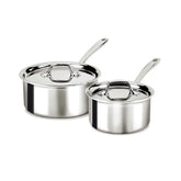 D3 Stainless Everyday 3-ply Bonded Cookware, Sauce Pan Set, 4 Piece, 1.5 and 3 quart