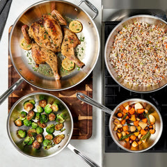 D3 Stainless 3-ply Bonded Cookware, Fry Pan, 10 inch