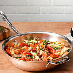 D3 Stainless 3-ply Bonded Cookware, Weeknight Pan with lid, 4 quart