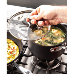 Essentials Nonstick Cookware Set, 2 piece Fry & Sauce Pan with lid Set, 8.5 inch & 2.5 quart
