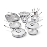 D3 Stainless Everyday 3-ply Bonded Cookware Set, 20 Piece Set