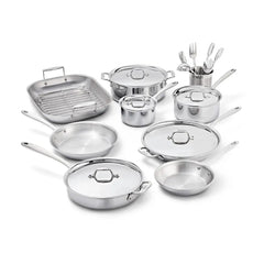 D3 Stainless Everyday 3-ply Bonded Cookware Set, 20 Piece Set