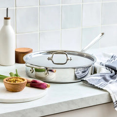 D3 Stainless 3-ply Bonded Cookware Sauté Pan, 5 quart