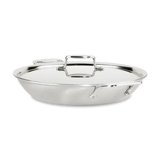 D5 Stainless Brushed 5-ply Bonded Cookware, Universal Pan with lid, 4.5 qt
