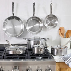 D5 Stainless Brushed 5-ply Bonded Cookware Set, 11 piece Set