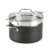 Essentials Nonstick Cookware, Stockpot with Multi-purpose Insert and lid, 7 quart