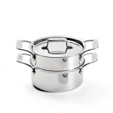 D5 Stainless Polished 5-ply Bonded Cookware, Steamer Set, 3 quart