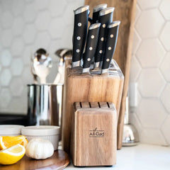 Forged Knives; Knife Block Set; 7 Piece
