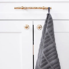 Solid Kitchen Towel Set; Pewter; 2 pieces