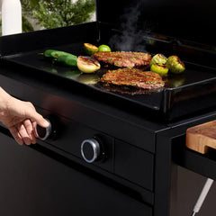 29" Gas Griddle with Lid and Cart, Three burner