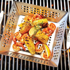 Outdoor Stainless Steel Square Basket 11 inch