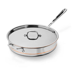 Copper Core 5-ply Bonded Cookware, Saute Pan with lid, 5 quart