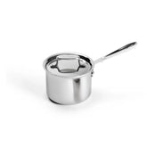 D5 Stainless Polished 5-ply Bonded Cookware, Sauce Pan with lid, 2 quart