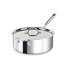 D3 Stainless 3-ply Bonded Cookware, Deep Saute Pan with lid, 6 quart