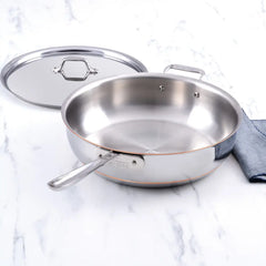 Copper Core 5-ply Bonded Cookware, Essential Pan, 6 quart