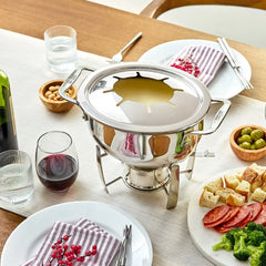 Specialty Cookware, 13 piece Fondue with Stainless Steel Pot and Cast Aluminum Insert Set