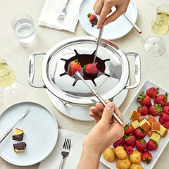 Specialty Cookware, 13 piece Fondue with Stainless Steel Pot and Cast Aluminum Insert Set