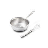 D3 Stainless 3-ply Bonded Cookware, Saucier with Whisk, 2 quart