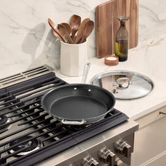 D3 Everyday Pro Nonstick 3-Ply Bonded Cookware, Skillet with Lid, 12.5 inch
