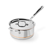 Copper Core 5-ply Bonded Cookware, Sauce Pan with lid, 3 quart