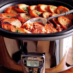 Stainless Steel Digital Slow Cooker; Nonstick Ceramic Coating; 7 quart