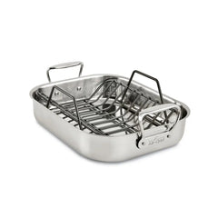 Specialty Cookware, Stainless Steel Small Roaster with rack, 11 x 14 inch
