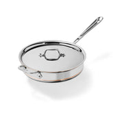 Copper Core 5-ply Bonded Cookware, Saute Pan with lid, 3 quart