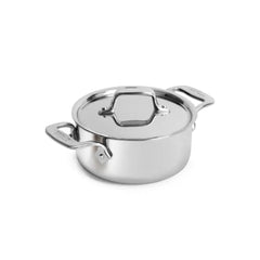 Stainless Steel Mini Ovenware, Covered Dutch Oven, 0.5 Quart