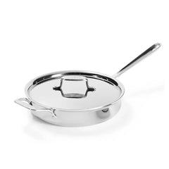 D5 Stainless Polished 5-ply Bonded Cookware, Saute Pan with lid, 3 quart