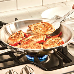 D5 Stainless Polished 5-ply Bonded Cookware, Fry Pan, 10 inch