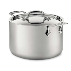 D5 Stainless Brushed 5-ply Bonded Cookware, Stockpot with lid, 12 quart