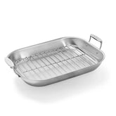 D3 Stainless 3-Ply Bonded Cookware, Extra Large Flared Roaster
