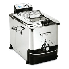 Stainless Steel Deep Fryer Easy Clean Pro with Oil Filtration System, 3.5 liter