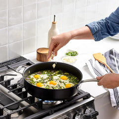 NS Pro Nonstick Cookware, Nonstick Sauté Pan with lid, 6 quart