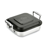 Specialty Cookware, Stainless Steel Square Baker with lid, 8 inch