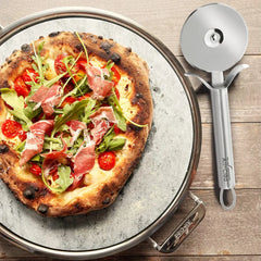 Specialty Cookware, Pizza Baker 13 inch Stone with serving tray and pizza cutter