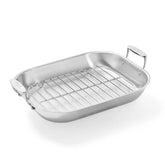 D3 Stainless 3-Ply Bonded Cookware, Large Flared Roaster