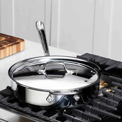 D3 Stainless 3-ply Bonded Cookware, Saute Pan with lid, 4 quart