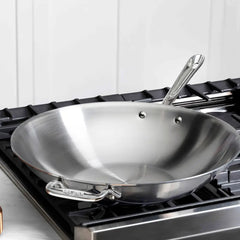 D3 Stainless 3-Ply Bonded Cookware, Wok, 14 inch