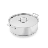 All-Clad D3 Stainless Everyday 3-ply Bonded Cookware, Rondeau Pan with lid, 8 quart
