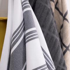 Dual Kitchen Towel Set; Pewter; 3 pieces